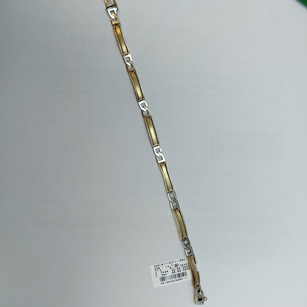 PULSERA ORO COMBINADO 14 K 13.3 GRMS (SEMINUEVO)