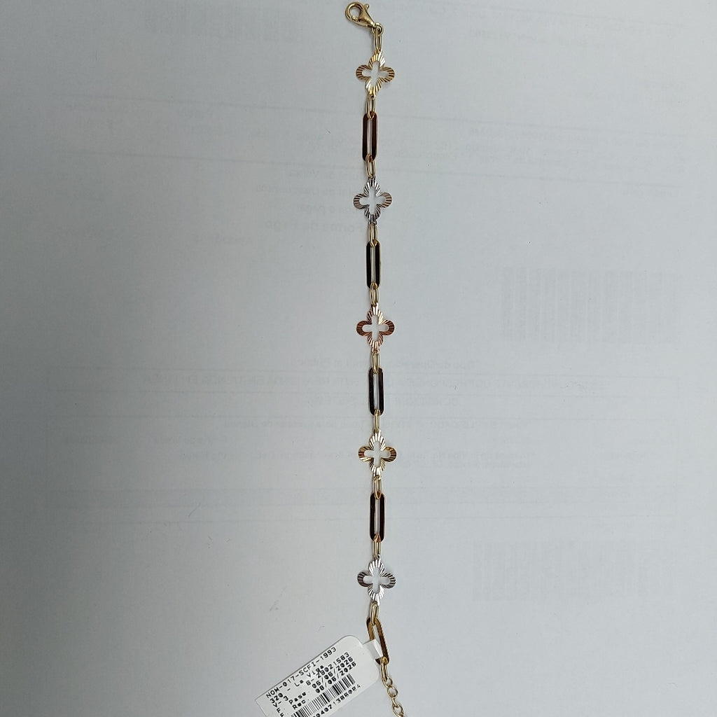 PULSERA ORO COMBINADO 14 K 3,80 GRMS (SEMINUEVO)
