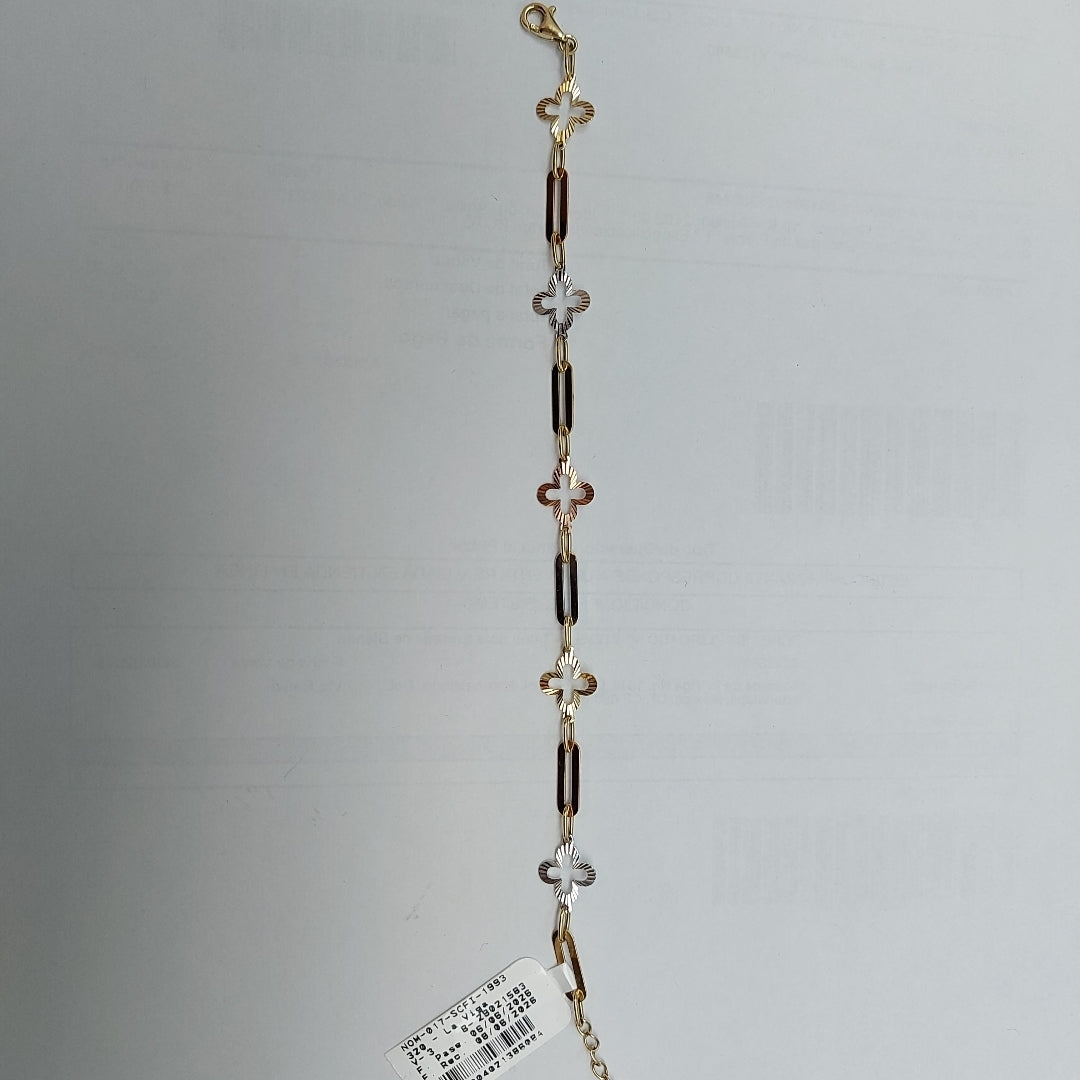 PULSERA ORO COMBINADO 14 K 3,80 GRMS (SEMINUEVO)