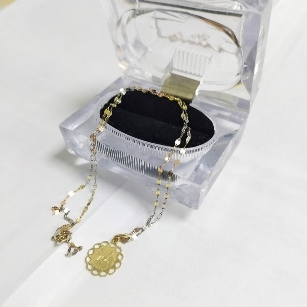 CADENA,MEDALLA RELIGIOSA ORO 14 K 1,60 GRMS (SEMINUEVO)