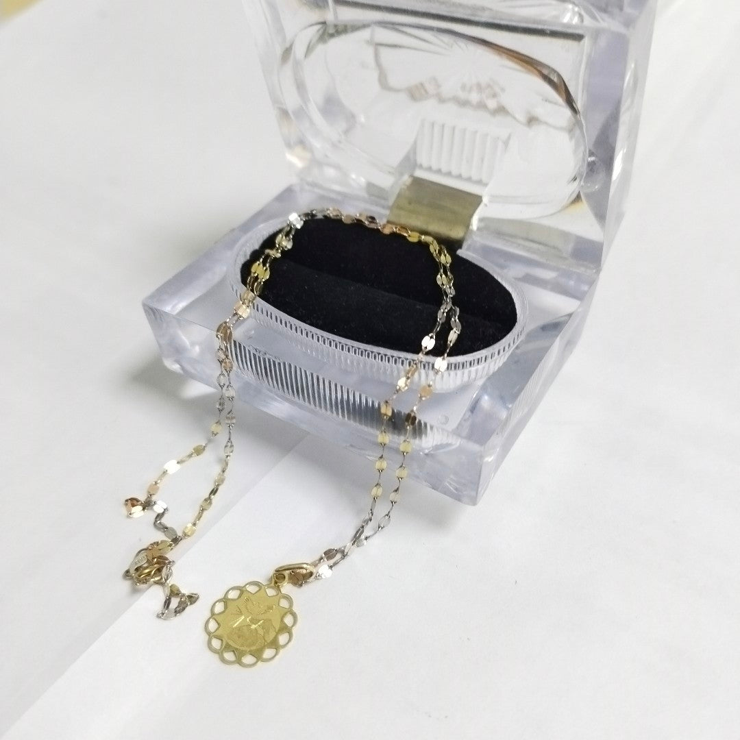 CADENA,MEDALLA RELIGIOSA ORO 14 K 1,60 GRMS (SEMINUEVO)