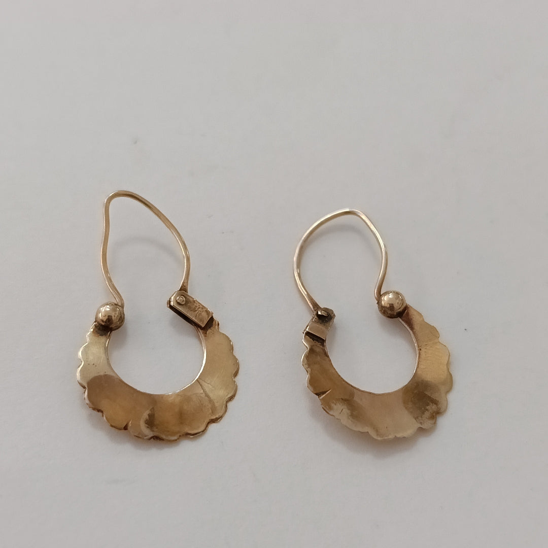 ARRACADAS PAR ORO 14 K 1.5 GRMS (SEMINUEVO)
