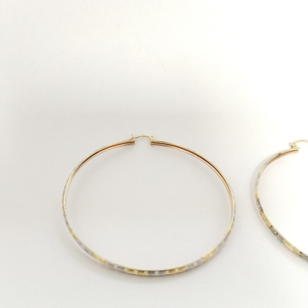 ARRACADAS PAR ORO COMBINADO 14 K 5.4 GRMS (SEMINUEVO)