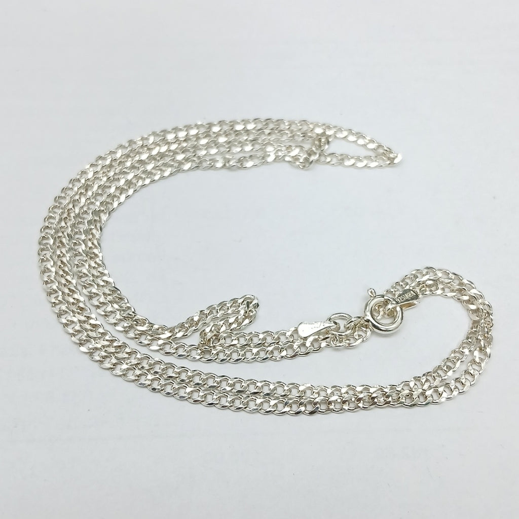 CADENA TEJIDO BARBADO PLATA .925 60 CM 5.5 GR (NUEVO)