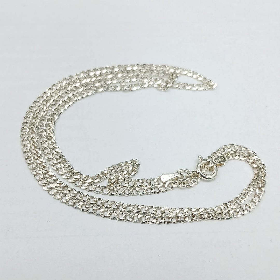 CADENA TEJIDO BARBADO PLATA .925 60 CM 5.5 GR (NUEVO)