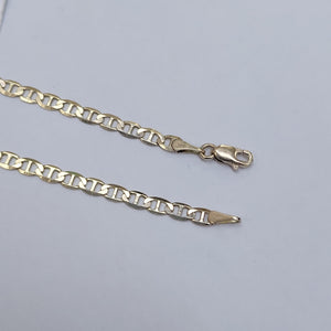 PULSERAS TEJIDO MARINERA ORO 14K 18 CM 3 GR (NUEVO)