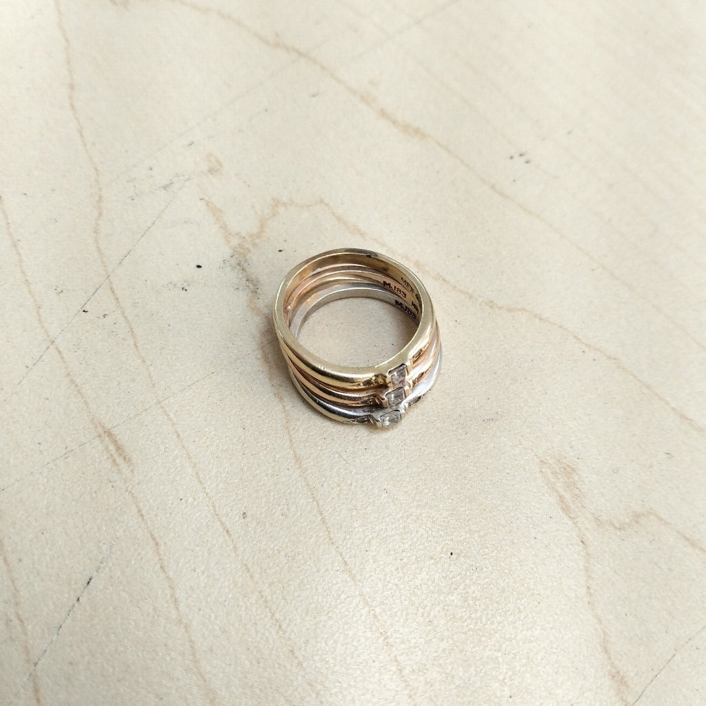 ANILLITO ORO COMBINADO 14 K 7.1 GRMS (SEMINUEVO)