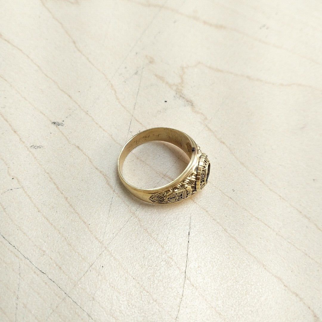ANILLO DE GRADUACIÓN ORO 14 K 7.5 GRMS (SEMINUEVO)