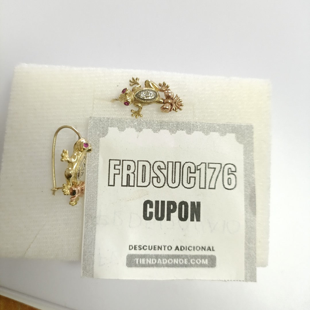 ARETES PAR ORO 10 K 3,60 GRMS (SEMINUEVO)