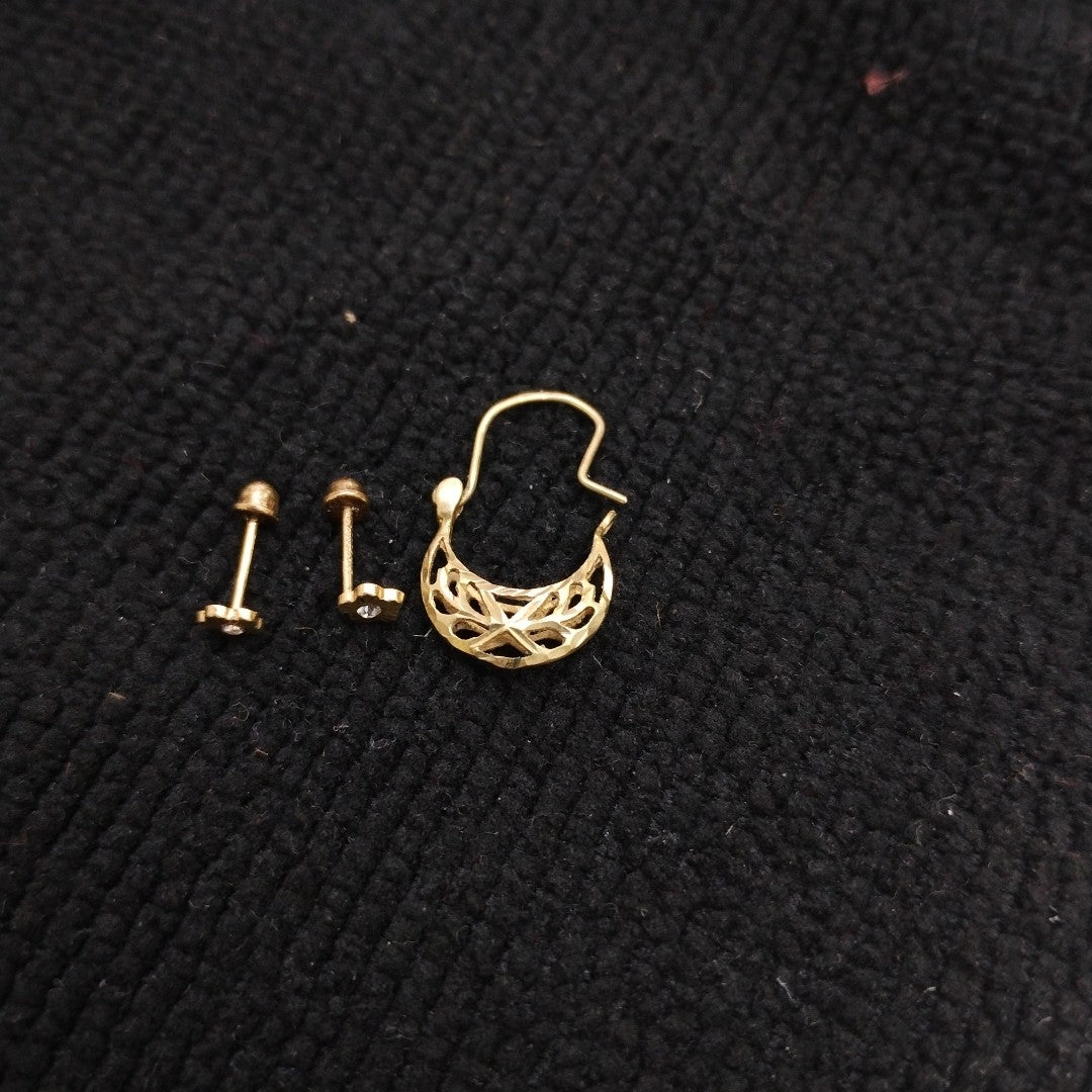 ARETES PAR ORO 10 K 0.6 GRMS (SEMINUEVO)