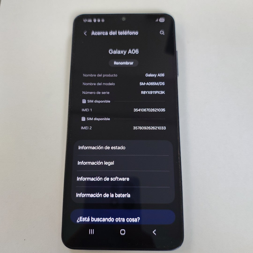 CELULAR SAMSUNG GALAXY A06 SM-A065M (2024) 128 GB 4 GB RAM (SEMINUEVO)