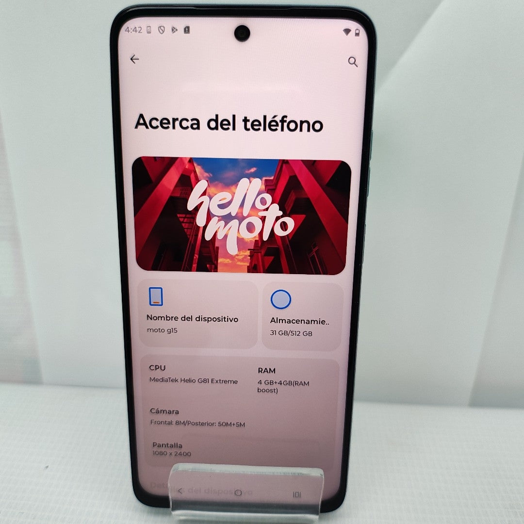 CELULAR MOTOROLA MOTO G15 XT2521-2 (2025) 512 GB 4 GB RAM (SEMINUEVO)