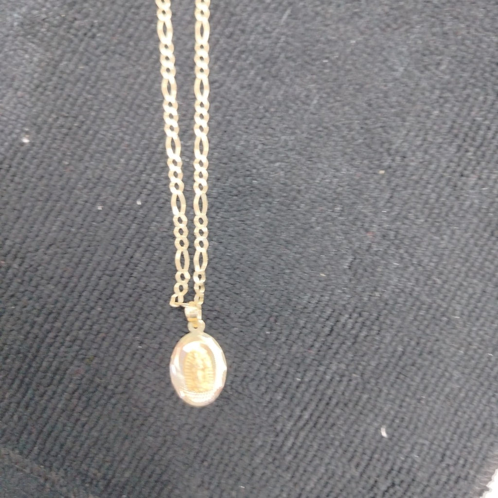 CADENA, MEDALLA RELIGIOSA ORO COMBINADO 10 K 4.8 GRMS (SEMINUEVO)