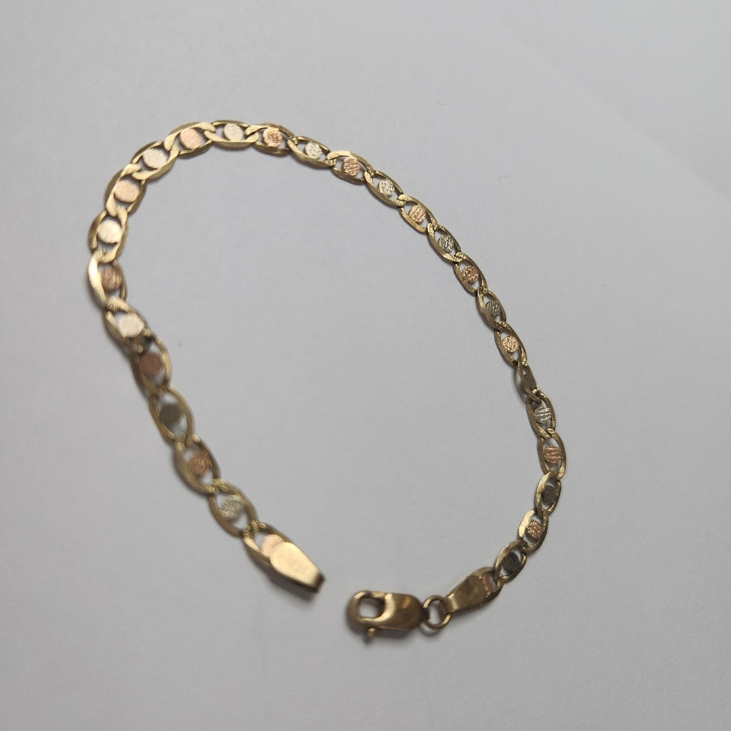 PULSERA ORO COMBINADO 14 K 3.4 GRMS (SEMINUEVO)