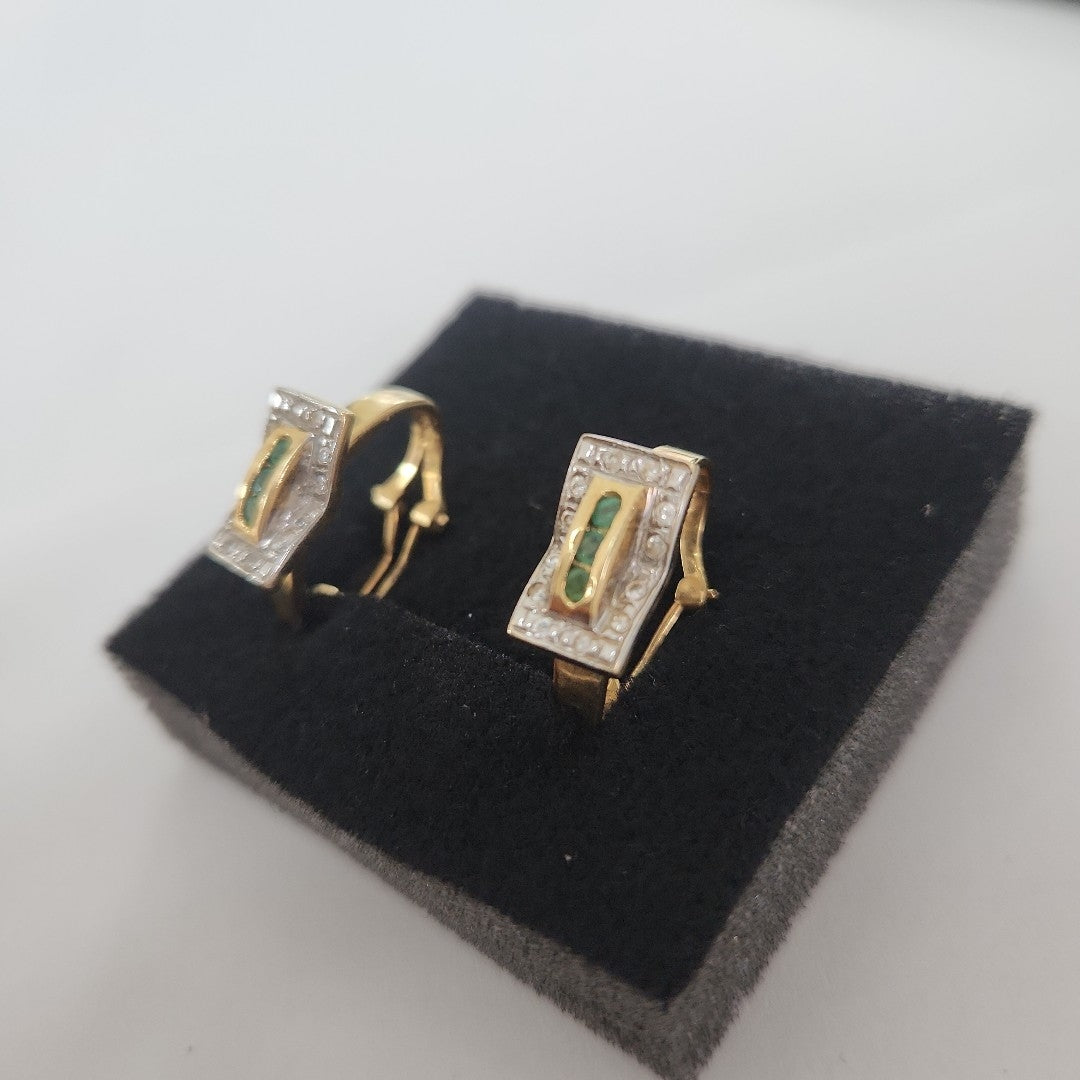 ARRACADAS PAR ORO 14 K 6.5 GRMS (SEMINUEVO)