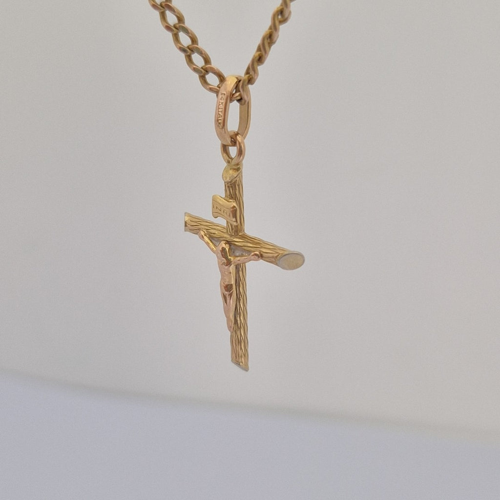 CRUCIFIJO ORO 14 K 1.3 GRMS (SEMINUEVO)