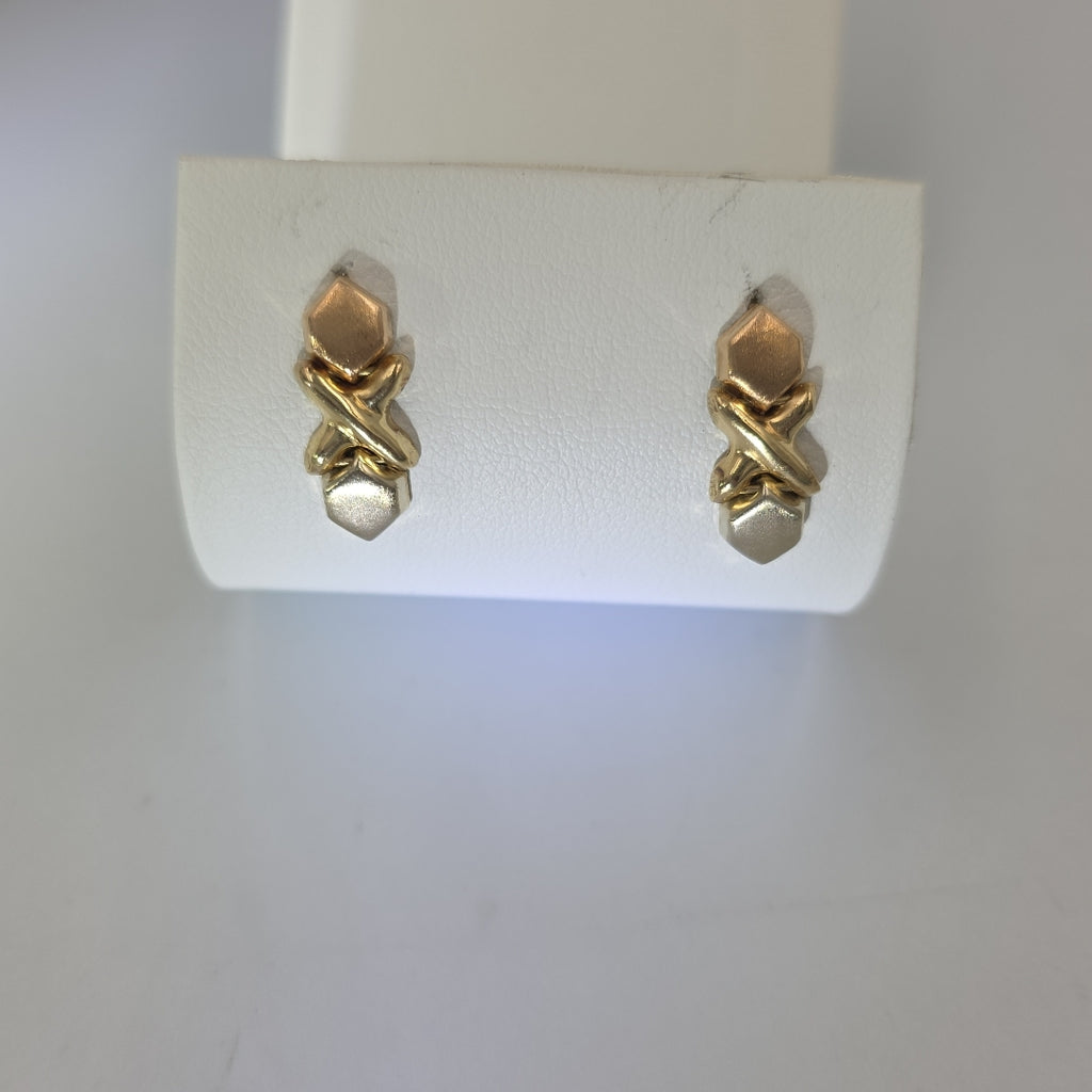 BROQUELES PAR ORO,ORO COMBINADO 10 K 1,80 GRMS (SEMINUEVO)