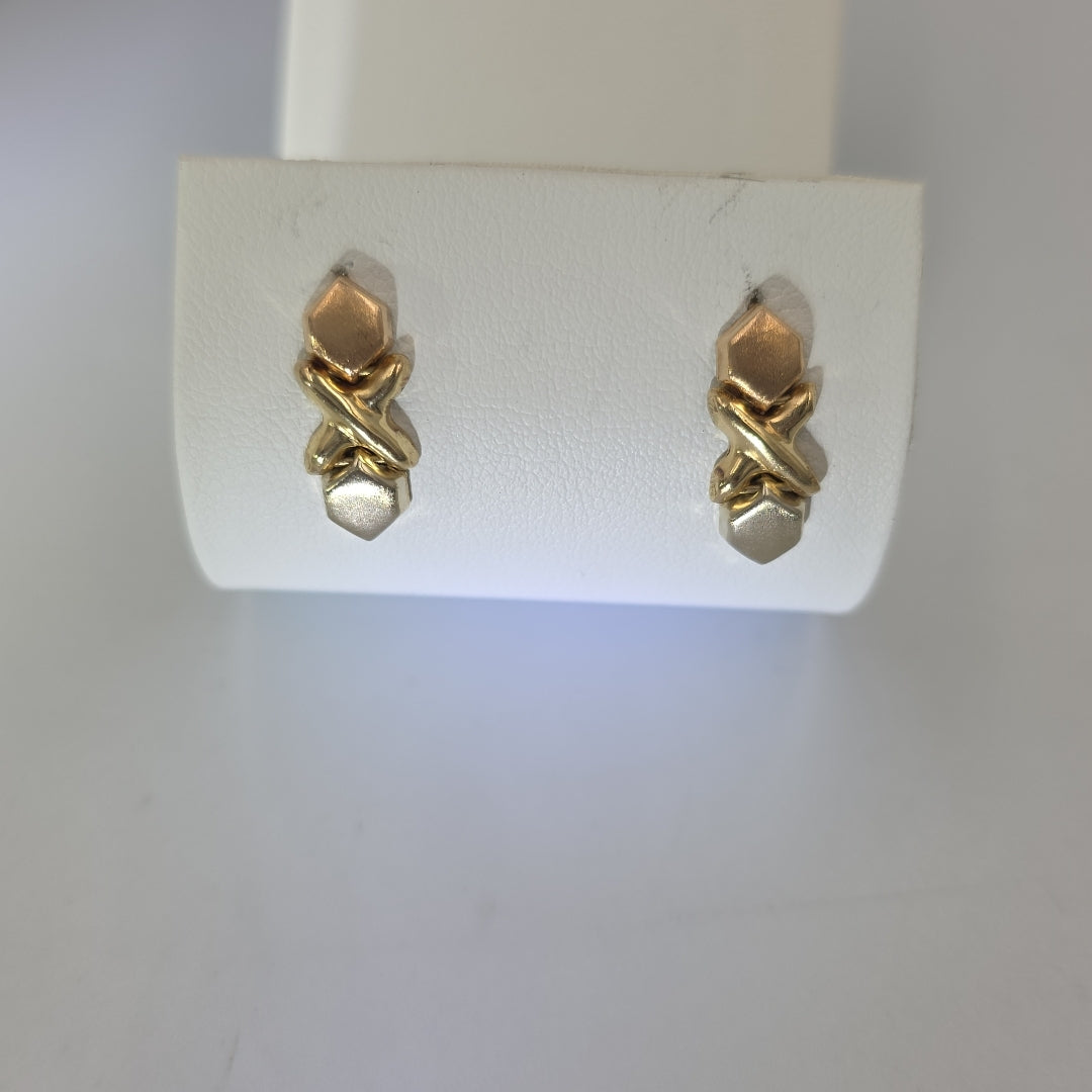 BROQUELES PAR ORO,ORO COMBINADO 10 K 1,80 GRMS (SEMINUEVO)