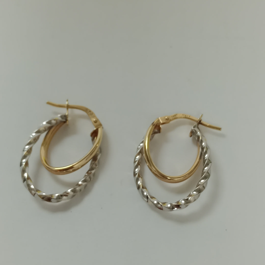ARRACADAS PAR ORO 14 K 1.5 GRMS (SEMINUEVO)