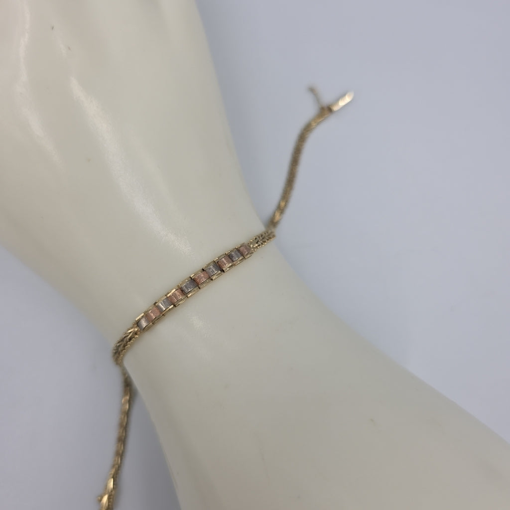 PULSERA ORO, ORO COMBINADO 14 K 6.5 GRMS (SEMINUEVO)