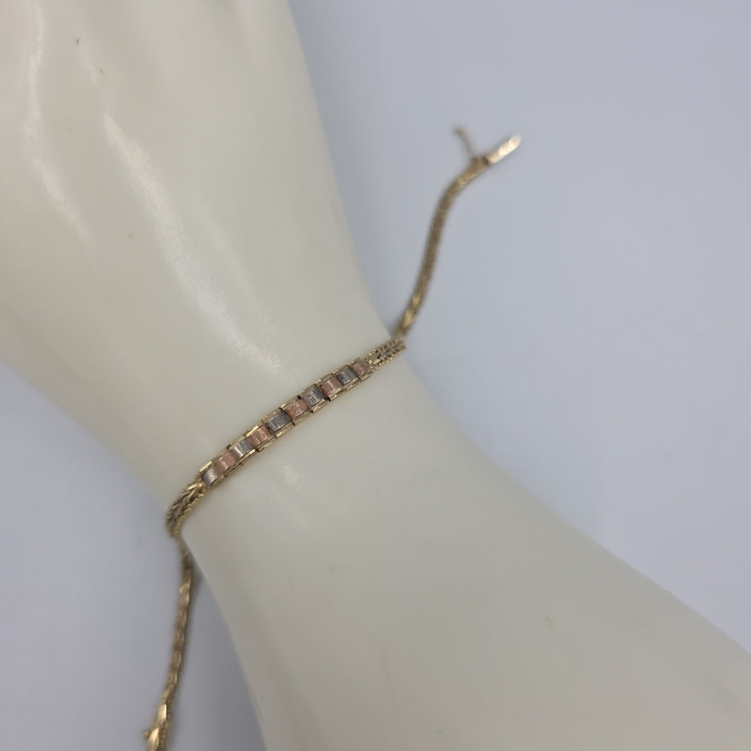PULSERA ORO, ORO COMBINADO 14 K 6.5 GRMS (SEMINUEVO)