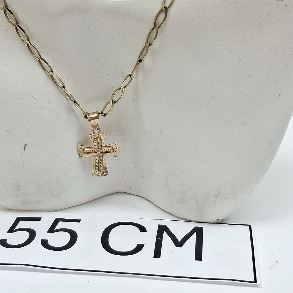 CADENA, CRUZ ORO 10 K 4.6 GRMS (SEMINUEVO)