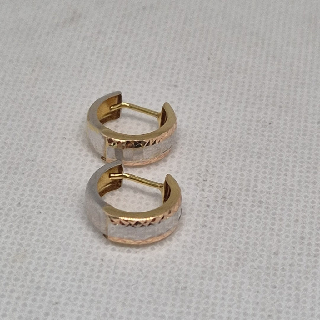 ARRACADAS PAR ORO COMBINADO 14 K 1,10 GRMS (SEMINUEVO)