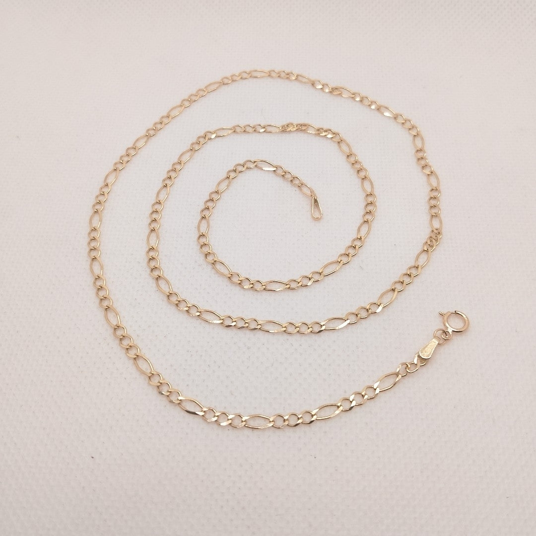 CADENAS TEJIDO 3X1 ORO 10K 60 CM 4.5 GR (NUEVO)