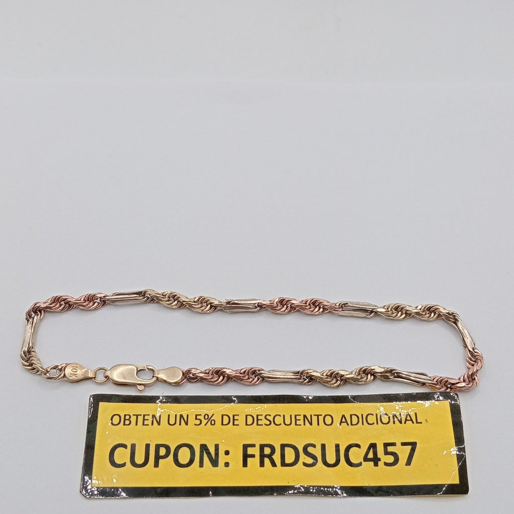 PULSERA ORO COMBINADO 10 K 4,50 GRMS (SEMINUEVO)