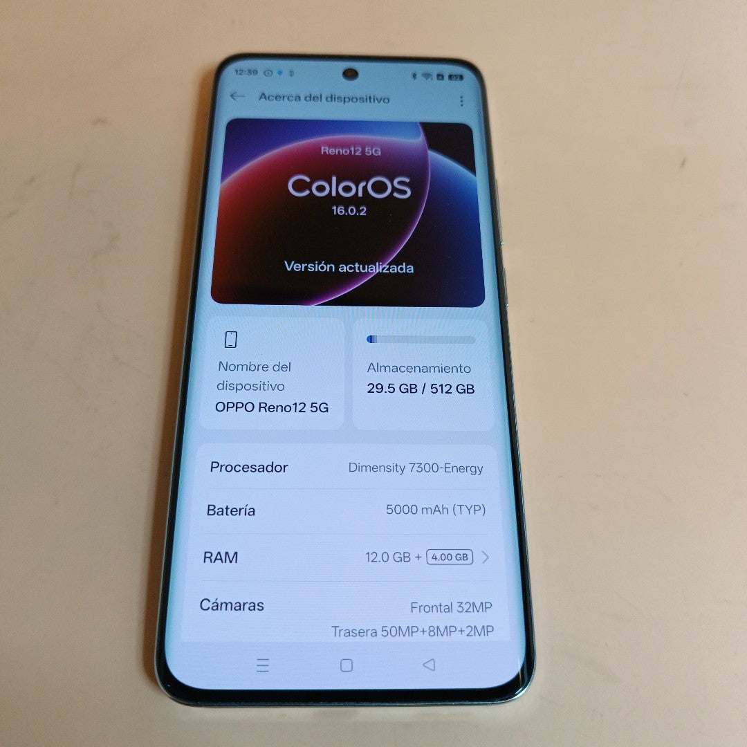 CELULAR OPPO RENO12 5G CPH2625 (2024) 512 GB 12 GB RAM (SEMINUEVO)