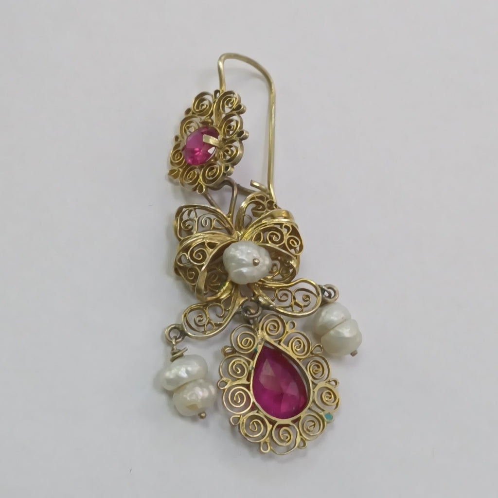 ARETES PAR ORO 8 K 8.4 GRMS (SEMINUEVO)