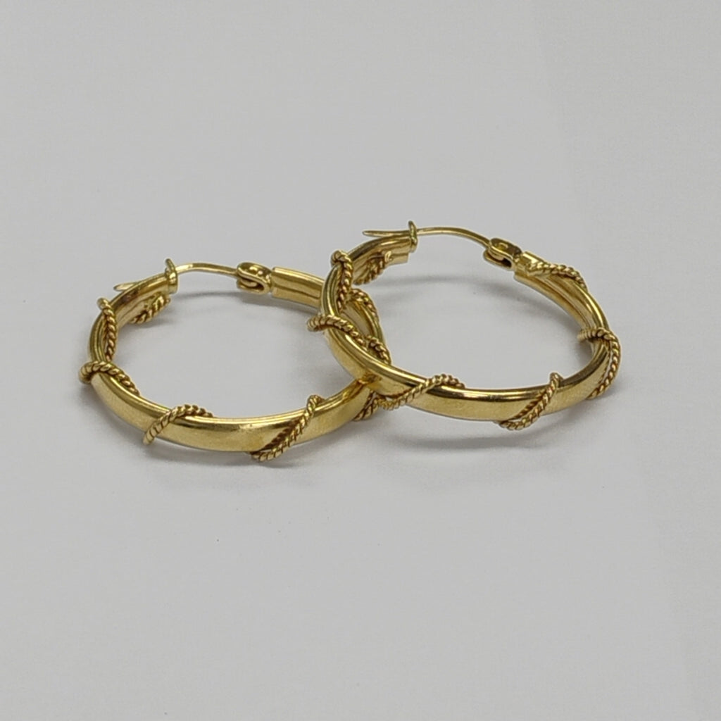 ARRACADAS PAR ORO 14 K 3.7 GRMS (SEMINUEVO)