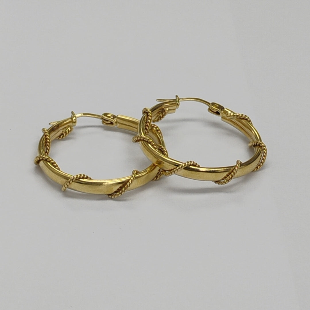 ARRACADAS PAR ORO 14 K 3.7 GRMS (SEMINUEVO)