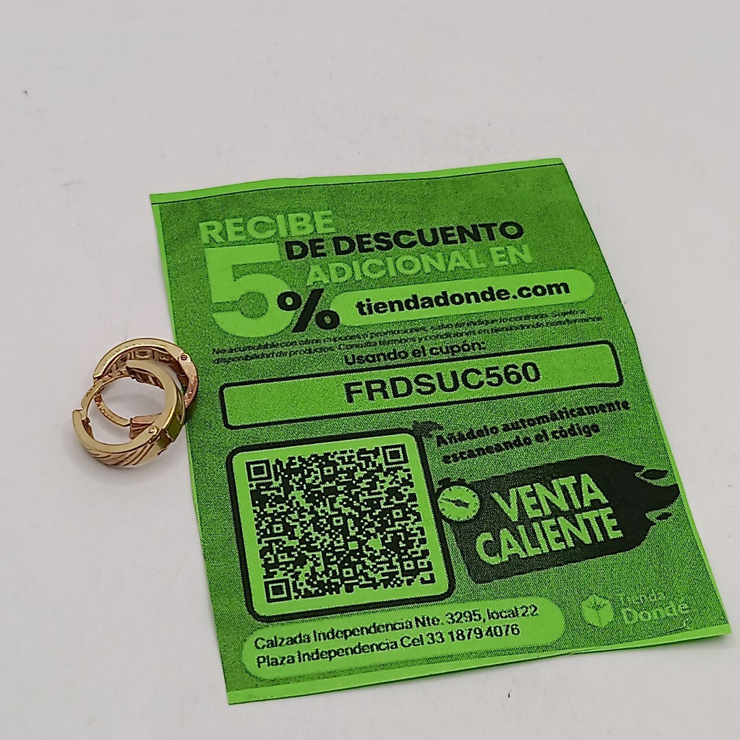 ARRACADAS PAR ORO 10 K 1.3 GRMS (SEMINUEVO)