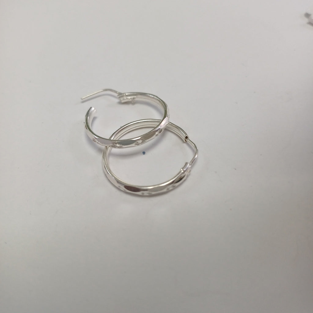 PAR ARRACADAS FACETADA PLATA .925 2.1 GR (NUEVO)