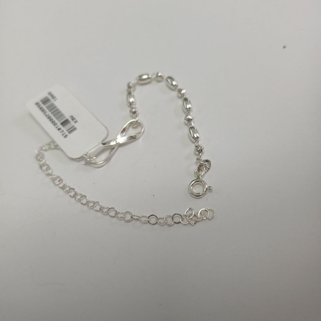 PULSERA TEJIDO INFINITO PLATA .925 18 CM 2.4 GR (NUEVO)