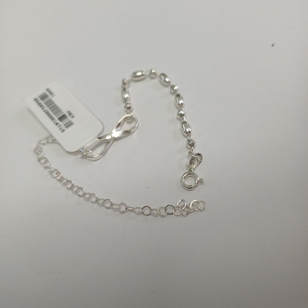 PULSERA TEJIDO INFINITO PLATA .925 18 CM 2.4 GR (NUEVO)