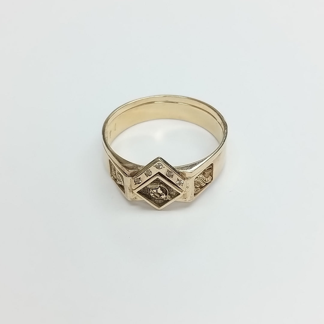 ANILLO DE GRADUACIÓN ORO 10 K 7,00 GRMS (SEMINUEVO)