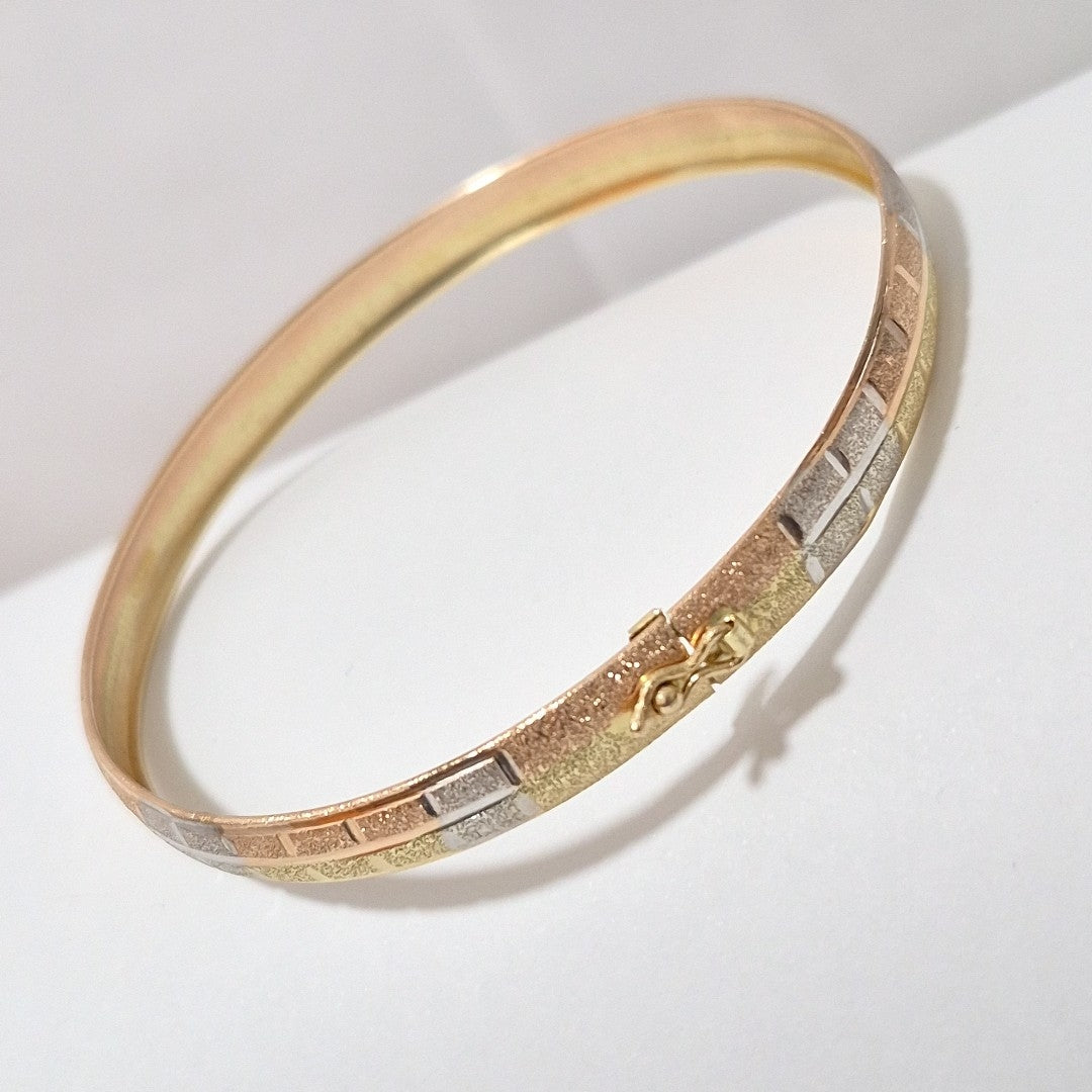 PULSERA RIGIDA ORO COMBINADO 14 K 6,20 GRMS (SEMINUEVO)