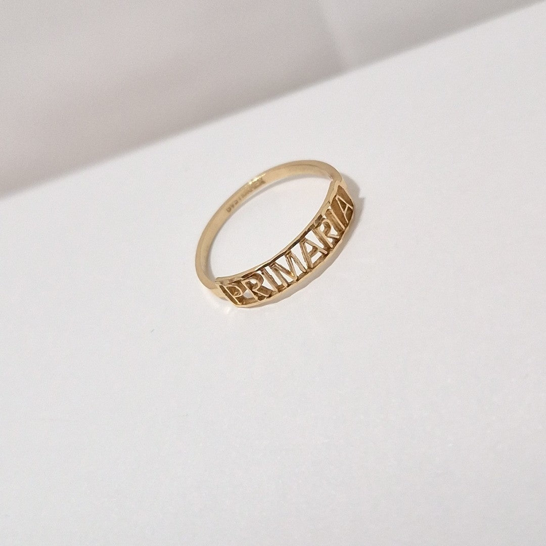 ANILLO DE GRADUACIÓN ORO 10 K 0.9 GRMS (SEMINUEVO)