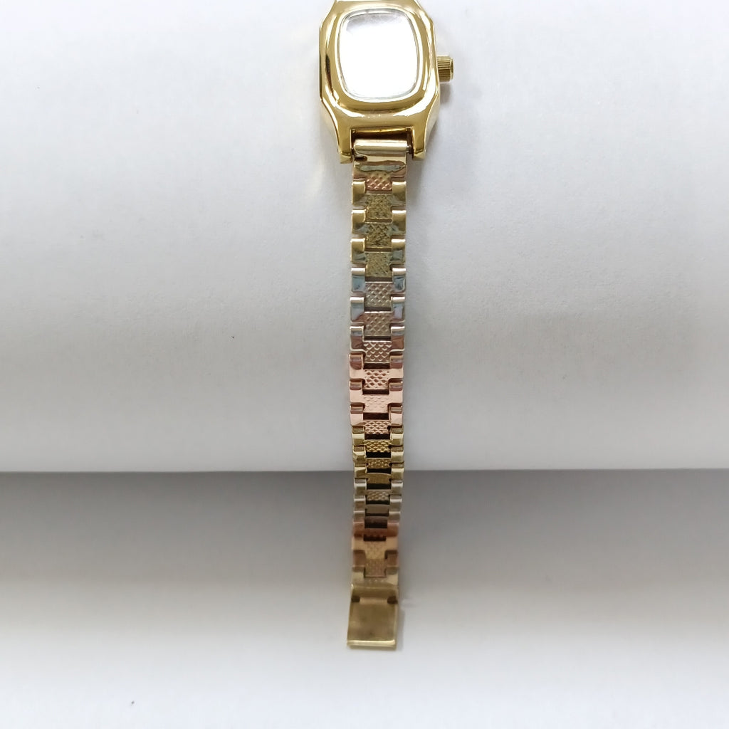 RELOJ CAJA ACERO PULSO ORO ORO COMBINADO 10 K 13.1 GRMS (SEMINUEVO)