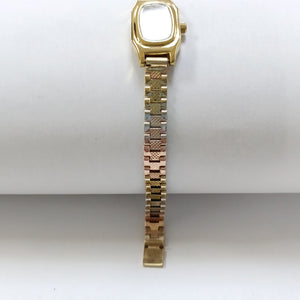 RELOJ CAJA ACERO PULSO ORO ORO COMBINADO 10 K 13.1 GRMS (SEMINUEVO)