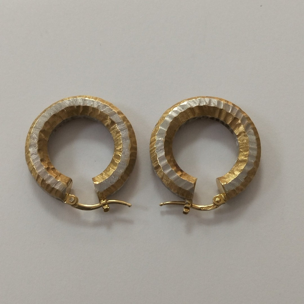 ARRACADAS PAR ORO, ORO COMBINADO 14 K 4.4 GRMS (SEMINUEVO)