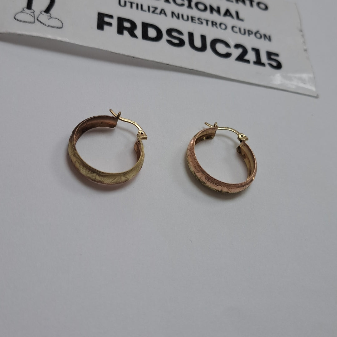 ARRACADAS PAR ORO 10 K 2 GRMS (SEMINUEVO)