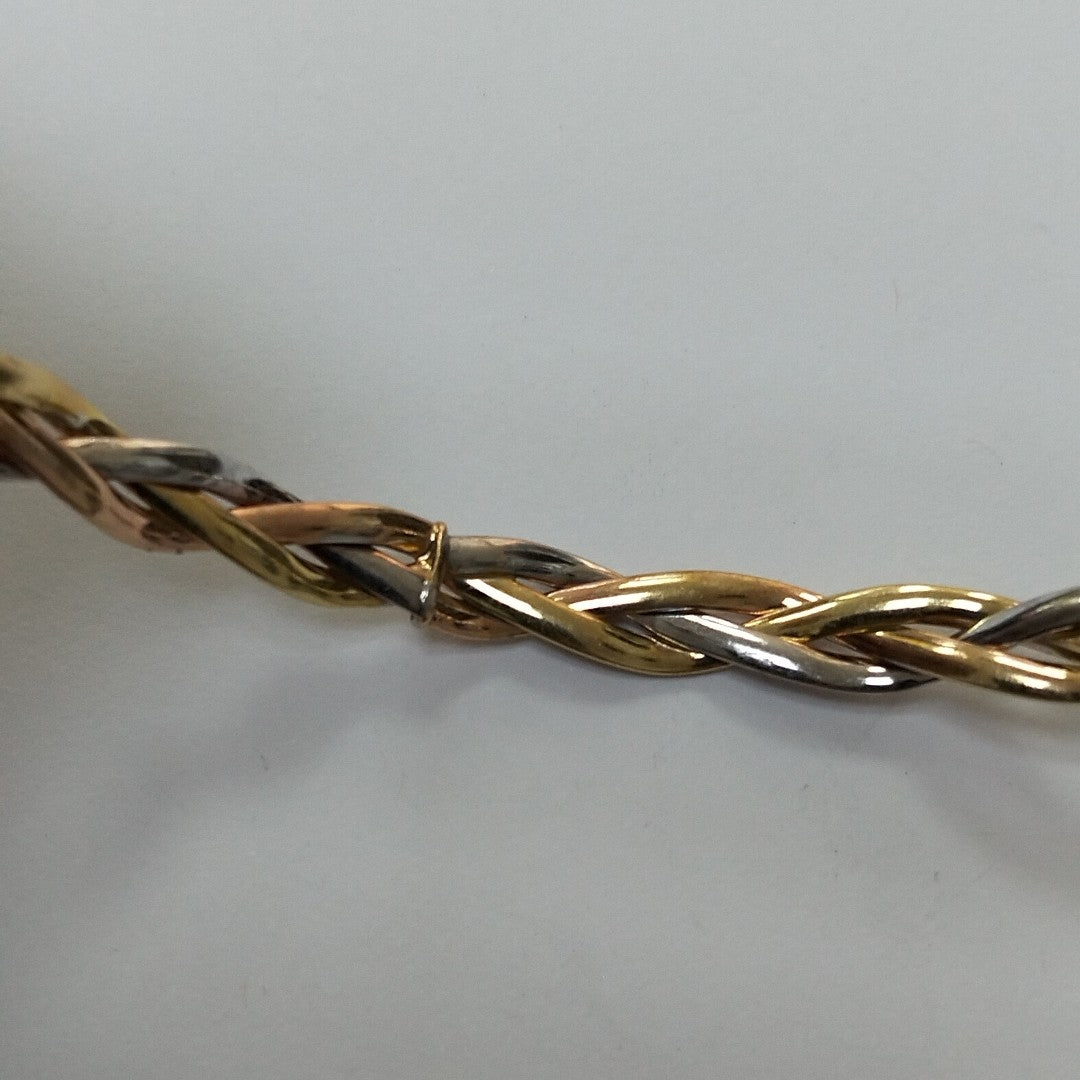 PULSERA RIGIDA ORO, ORO COMBINADO 14 K 5.1 GRMS (SEMINUEVO)