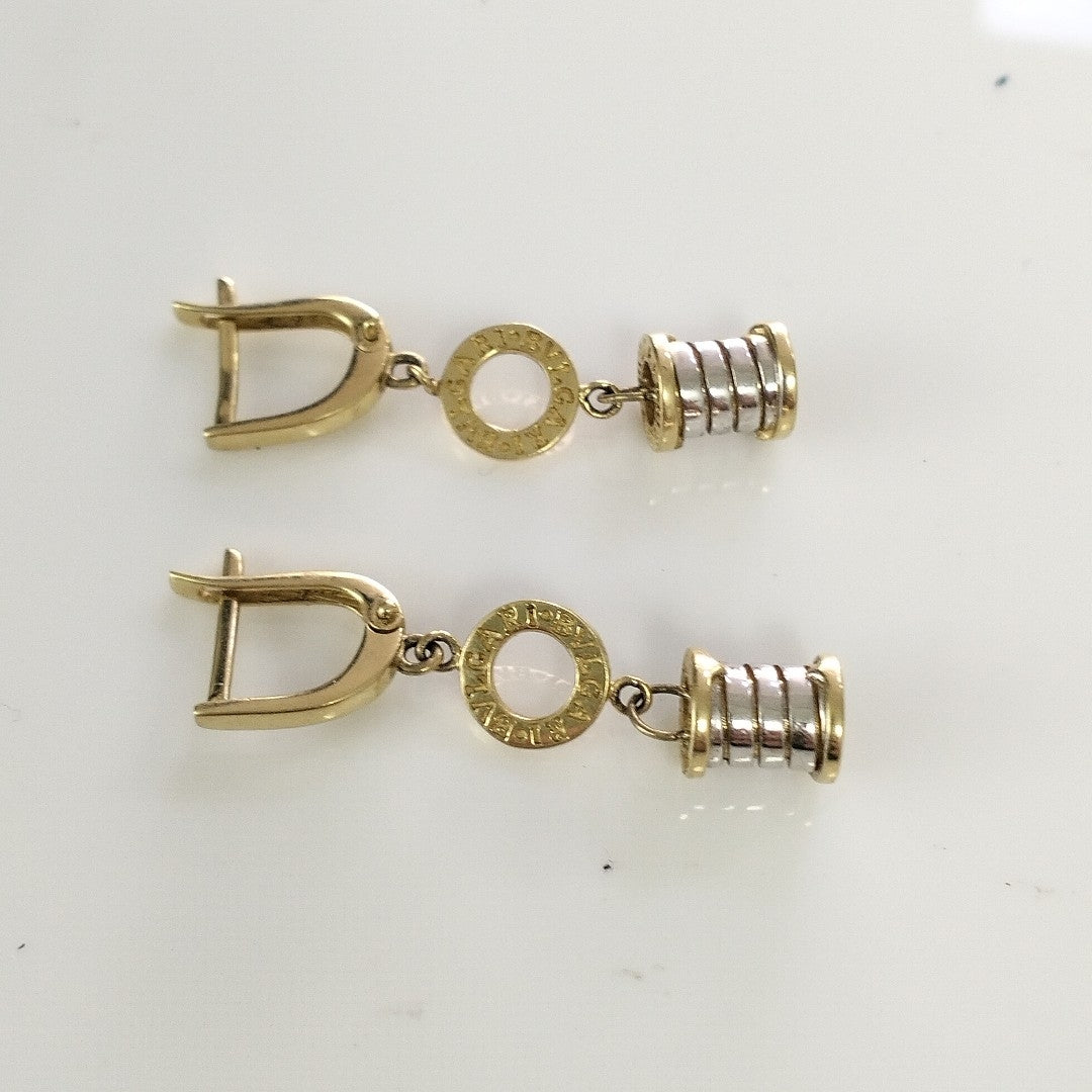ARETES PAR ORO, ORO COMBINADO 14 K 6.2 GRMS (SEMINUEVO)