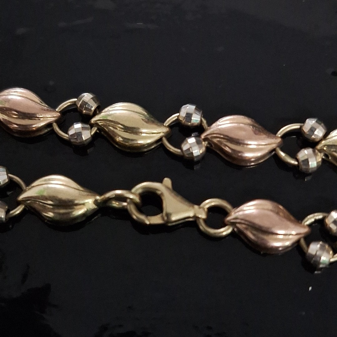 PULSERA ORO COMBINADO 14 K 6,80 GRMS (SEMINUEVO)