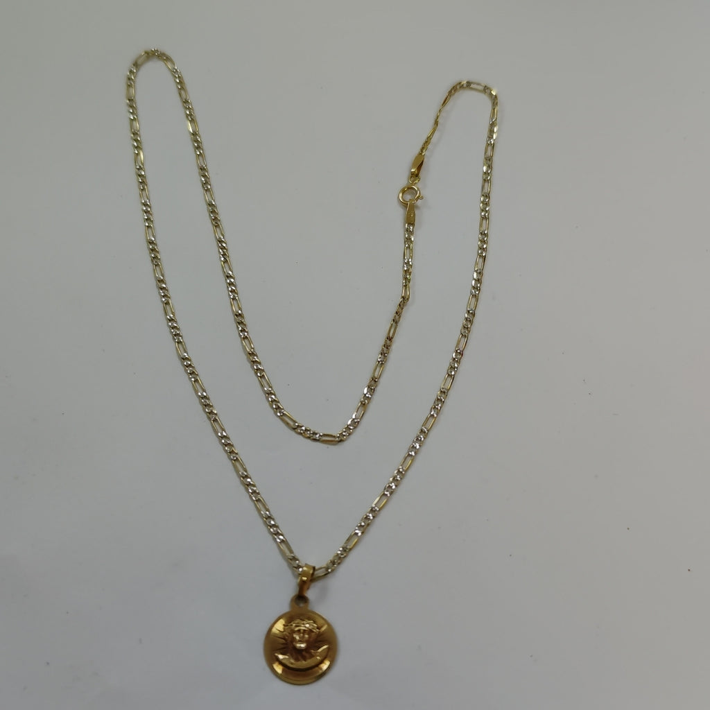 CADENA,MEDALLA PERSONAL ORO 14 K 3,80 GRMS (SEMINUEVO)