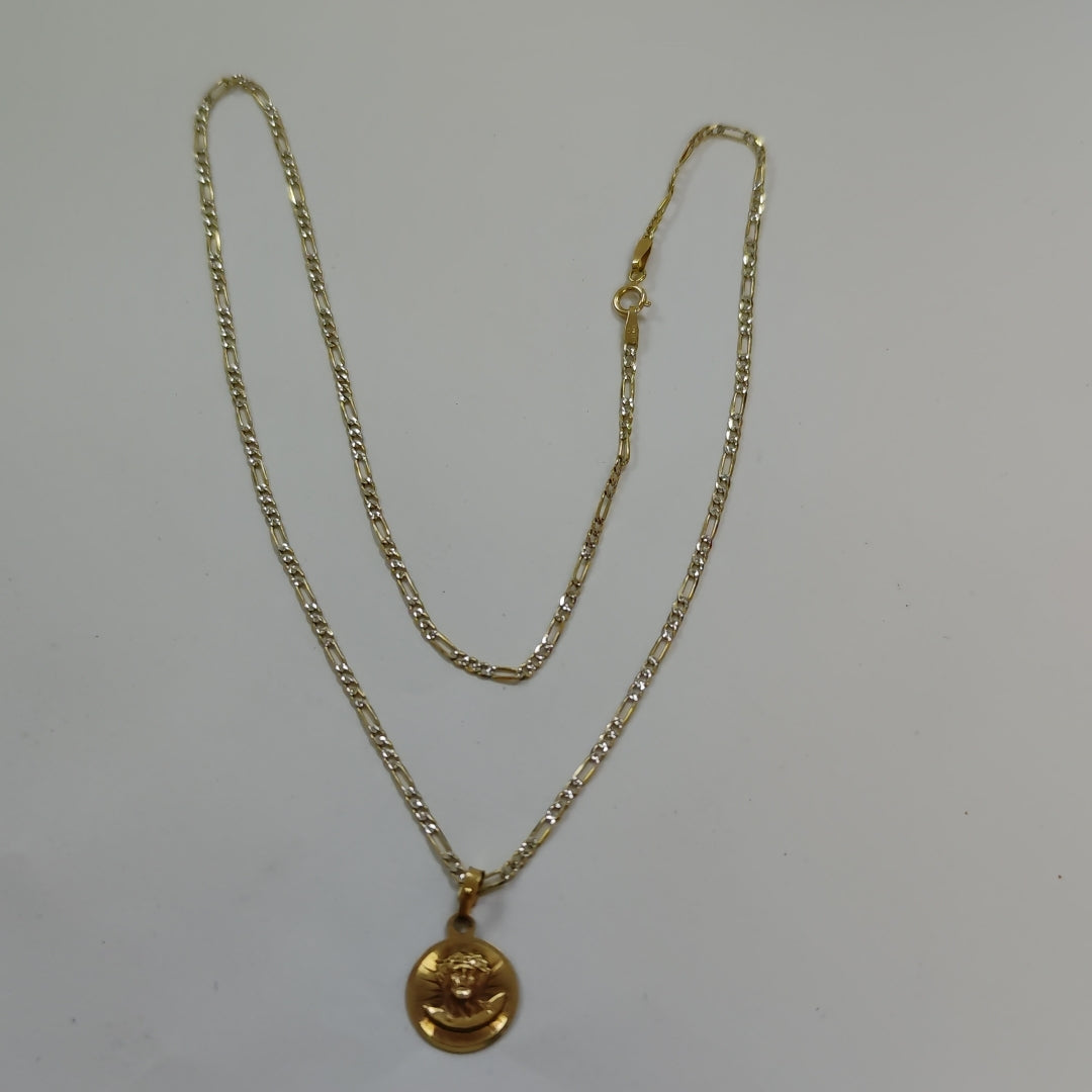 CADENA,MEDALLA PERSONAL ORO 14 K 3,80 GRMS (SEMINUEVO)