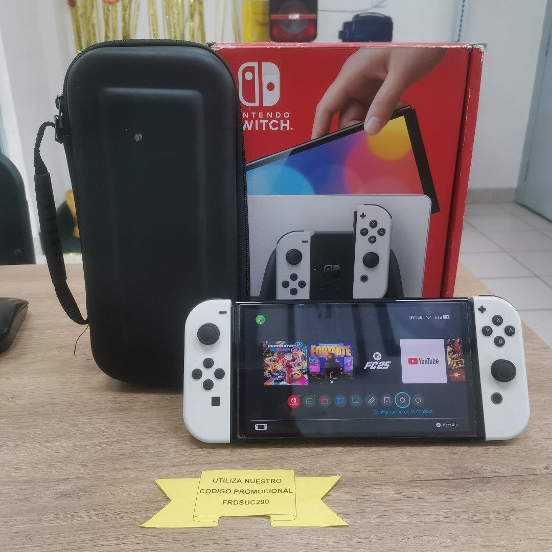 CONSOLA DE VIDEOJUEGO NINTENDO SWITCH OLED 64 GB (SEMINUEVO)